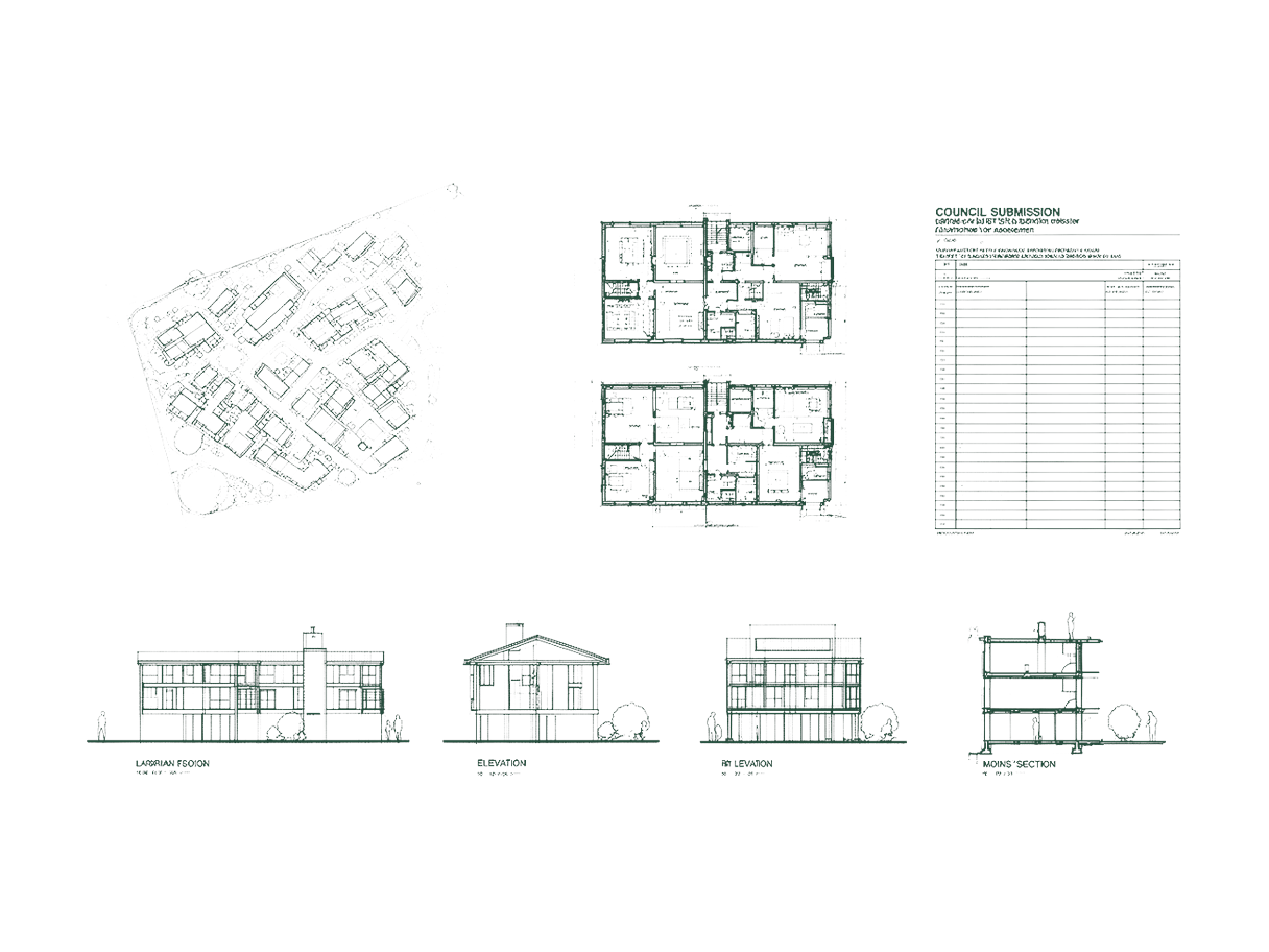 Concept line illustration — design documentation. Not a photograph of a built project.